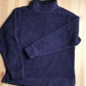 Vintage LL Bean Purple turtle neck Fleece Pullover